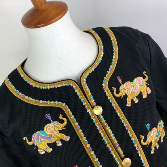 Bob Mackie Jackets & Blazers - Bob Mackie Vintage Asian Inspired Jacket Buttons